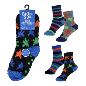 Boys Design Cosy Socks with Grippers