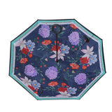 Blue Chrysanthemum Upside Down Umbrella