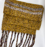 Mustard Super Soft Multi Striped Scarf