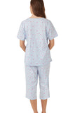 INDIGO SKY Blue Ditsy Print Crop Pyjamas