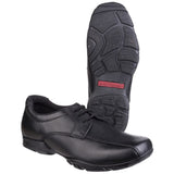 HUSH PUPPIES Vincente Black Leather Laced Shoe