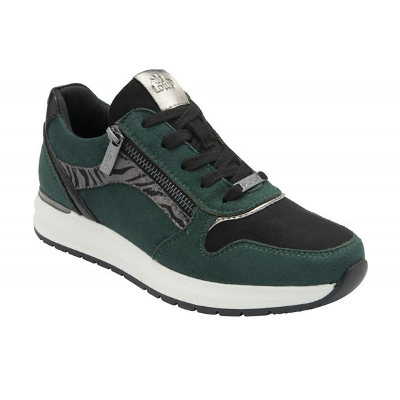 LOTUS Venus Green & Black Casual Trainer