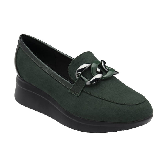 LOTUS Georgette Green Wedge Loafer