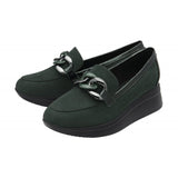 LOTUS Georgette Green Wedge Loafer