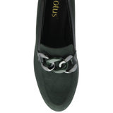 LOTUS Georgette Green Wedge Loafer