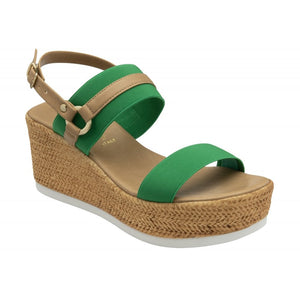 LOTUS Lilliana Green Wedge Sandal