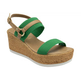 LOTUS Lilliana Green Wedge Sandal