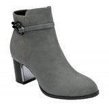 LOTUS Autumn Grey Heeled Ankle Boot