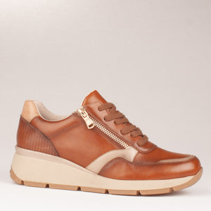 ZANNI & CO Hawr Tan Wedge Trainer