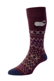 HJ HALL HJ45 Country Animal Fairisle Socks (More Designs)