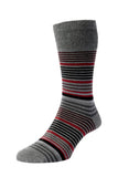 HJ HALL HJ648 Graduated Stripe Comfort Top Socks (More Colours)