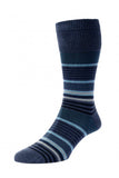 HJ HALL HJ648 Graduated Stripe Comfort Top Socks (More Colours)