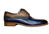 Lusk Navy/Tan Leather Shoe - Paolo Vandini