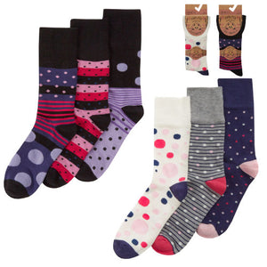 Ladies Bamboo Comfort Fit Socks - 3 Pair Pack