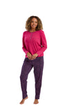 INDIGO SKY Pink Long Sleeve Pyjama Set