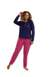 INDIGO SKY Navy Long Sleeve Pyjama Set