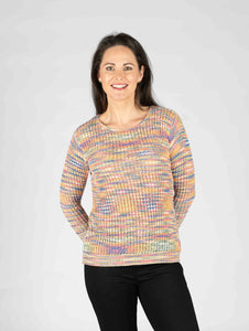 CLAUDIA C Multicoloured Tape Yarn Jumper