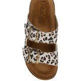 LOTUS Rome Leopard Print Open Toe Mule