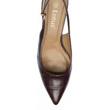 LOTUS Arwen Bordo Croc Sling Back Shoe