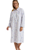 MARLON Lavender Floral Bouquet Winceyette Nightdress
