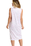 MARLON Pink Spring Garden Sleeveless Nightdress