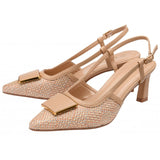 LOTUS Solange Natural Weave Sling Back Court Shoe