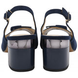 LOTUS Elena Navy Microfibre Slingback Shoe