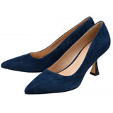LOTUS Lillian Navy Suede Court Shoe