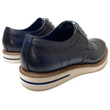 PAOLO VANDINI Megmillar Navy Casual Leather Brogue