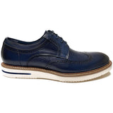 PAOLO VANDINI Megmillar Navy Casual Leather Brogue