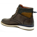 PAOLO VANDINI Norden Brown Cuffed Leather Boot