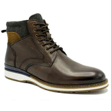 PAOLO VANDINI Norden Brown Cuffed Leather Boot