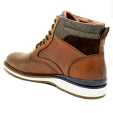 PAOLO VANDINI  Norden Tan Cuffed Leather Boot