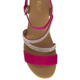 LOTUS Goldie Pink Open Toe Wedge Sandals