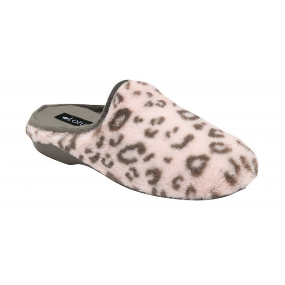 LOTUS Cara Pink Leopard Mule Slipper