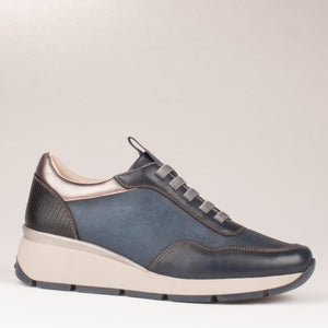 ZANNI & CO Quina Navy Casual Trainer