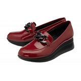 LOTUS Preston Red Patent Wedge Loafer