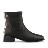 LORETTA VITALE Black Square Toe Ankle Boot