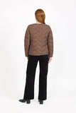 MUDFLOWER Brown Embroidered Quilted Jacket 306