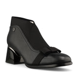 LORETTA VITALE Black Leather Ankle Boot