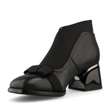 LORETTA VITALE Black Leather Ankle Boot
