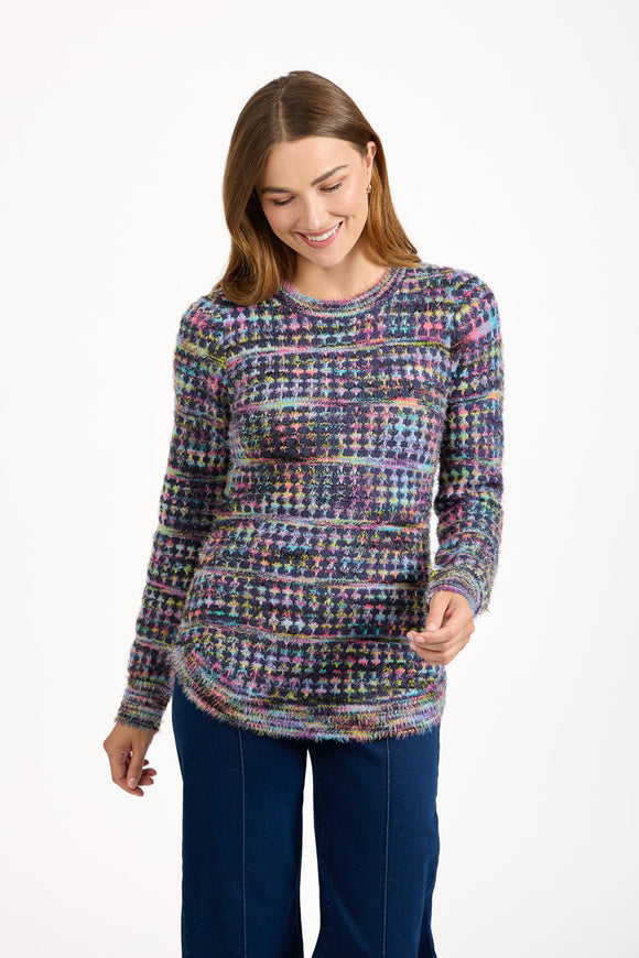 MUDFLOWER Navy Multi Space Dye Jumper