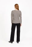 MUDFLOWER Black Stripe Ribbed Top