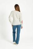 MUDFLOWER Ivory Embroidery Cardigan
