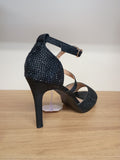 SORENTO Lyrath Black Sparkle Heeled Sandal