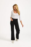 MUDFLOWER Black Wide Leg Jeans