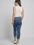 PINNS Mid Indigo Lace Trim Jeans
