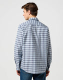 WRANGLER Blue Check Long Sleeve Shirt