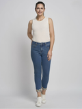 PINNS Mid Indigo Lace Trim Jeans