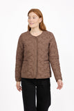 MUDFLOWER Brown Embroidered Quilted Jacket 306